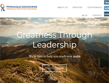Tablet Screenshot of pinnacle-coaching.net